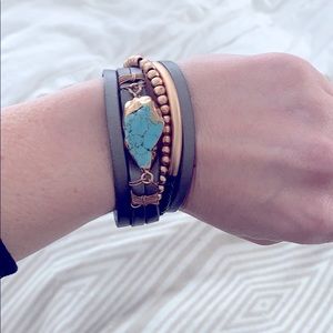 Layered turquoise bracelet
